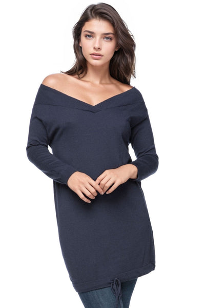 Subtle Luxury Sweater XS/S / Night / Zen Blend Zen Blend Audrey Off Shoulder Sweater Dress