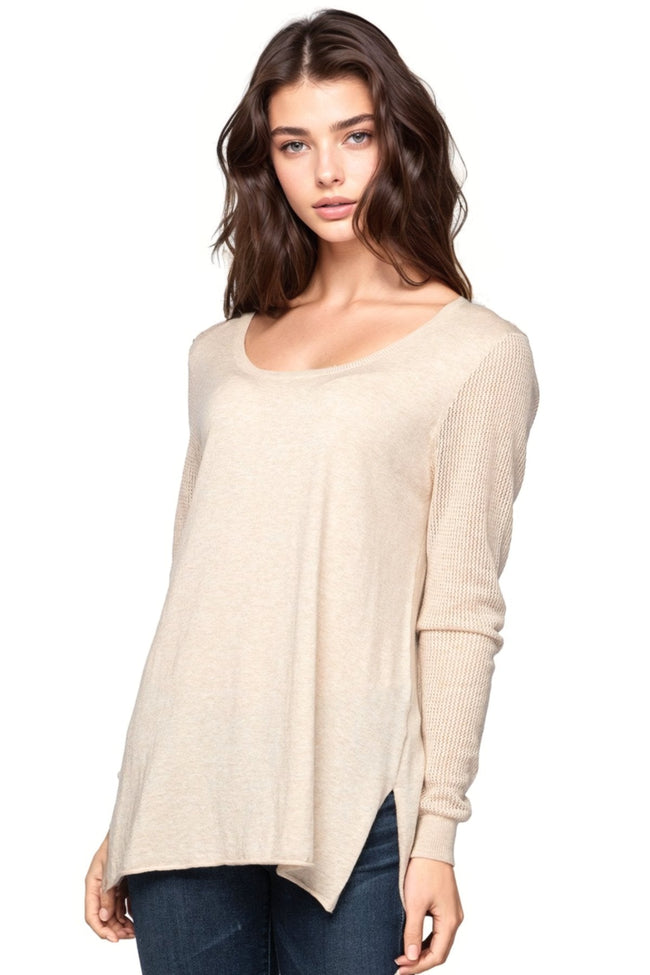 Subtle Luxury Sweater XS/S / Oats / Zen Blend Zen Blend Annie Crew Neck Fine Gauge Sweater
