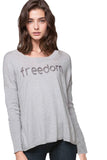 Subtle Luxury Sweater XS/S / Smoke-Lava / Freedom Zen Jane Drop Shoulder Crewneck Zen Sweater in Embroidery Stitch On Sale Now