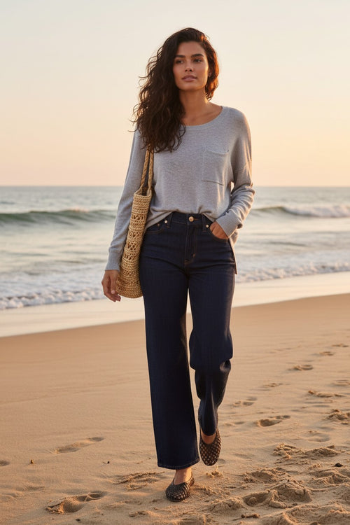 Patricia Pocket Pullover Sweater in Super Soft Zen Blend