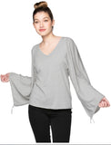 Subtle Luxury Sweater XS/S / Smoke / Zen Blend Celina Balloon/Kimono Sleeve Pullover