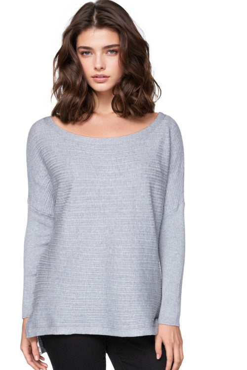 Subtle Luxury Sweater XS/S / Smoke / Zen Blend Jess Drop Shoulder Spring Sweater Knit in Zen Blend