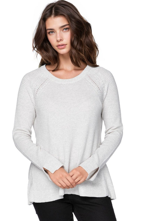 Subtle Luxury Sweater XS/S / Surf / Zen Blend Zen Blend Stephanie Thermal Stitch Crew Sweater