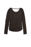 Subtle Luxury Sweater XS/S / Truffle Tencil ™ Cashmere Blend Drape Back Crop Crewneck Sweater