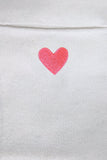 Subtle Luxury Sweater XS/S / White / Neon Pink Heart Zen Patricia Pocket Pullover with Heart Embroidery