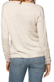 Subtle Luxury Sweater Zen Blend Julia Contrast Sleeve Pullover Sweater