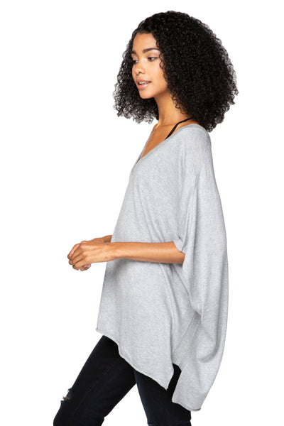 Subtle Luxury Sweater Zen Blend Luisa V-Neck Sweater Knit Poncho