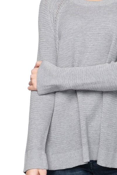 Subtle Luxury Sweater Zen Blend Stephanie Thermal Stitch Crew Sweater