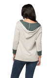 Subtle Luxury Sweater Zen Elaine Contrast Cuffed Hoodie Sweater
