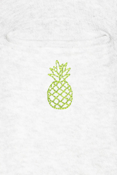 Subtle Luxury Sweater Zen Patricia Pocket Pullover with Pineapple Embroidery