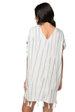 Subtle Luxury Tassel Dress Hazel Kaftan Dress in Soft Dyed Pattern
