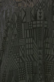Subtle Luxury Tassel Dress S/M / GM- Geometric Noir Black / Stretch Velvet Poly Stevie Dress Fringe in Stretch Burnout Velvet