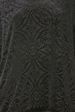 Subtle Luxury Tassel Dress S/M / MS-Medallion Slate Black / Stretch Velvet Poly Stevie Dress Fringe in Stretch Burnout Velvet