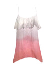 Subtle Luxury Top Almost Vintage - Isabelle Washed Cotton Gauze Dip Dye and Solid Camisole Tank