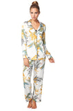 Subtle Luxury Top Bed to Brunch Piper PJ Set / XS/S / White Piper PJ Top/Pant Set | Tropical Garden Print | Subtle Luxury
