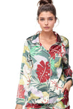 Subtle Luxury Top Bed to Brunch Piper Shirt / XS/S / Emerald Bed to Brunch Piper Shirt | Aloha Paradise Print