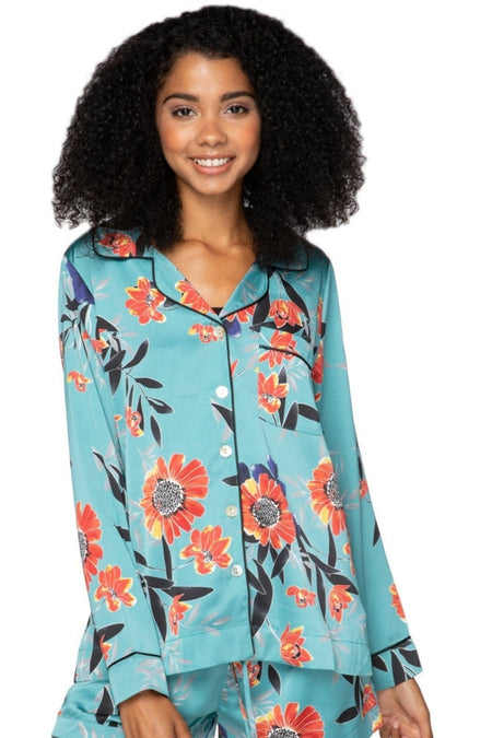 Bed to Brunch Tie Wrap Top in Soft Bouquet Print
