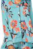 Subtle Luxury Top Bed to Brunch Piper Shirt / XS/S / Teal Bed to Brunch Piper Shirt | Summer Bloom Print | Subtle Luxury