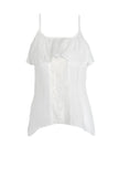 Subtle Luxury Top Isabelle Tank / XS/S / White on White Solid Almost Vintage - Isabelle Washed Cotton Gauze Dip Dye and Solid Camisole Tank