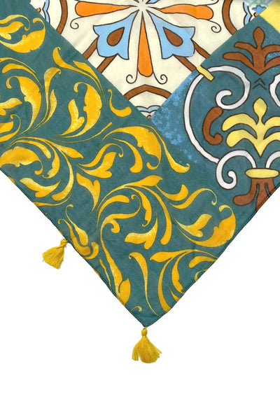 Sunrise Mosaic Print Luxury Scarf Sarong Wrap - Subtle Luxury