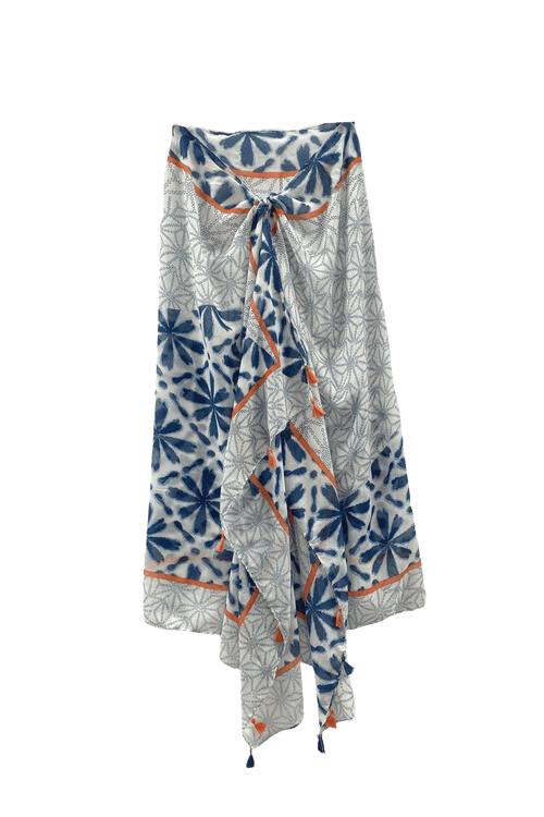 Surfrider Ocean Blue Print Scarf Wrap Sarong - Subtle Luxury