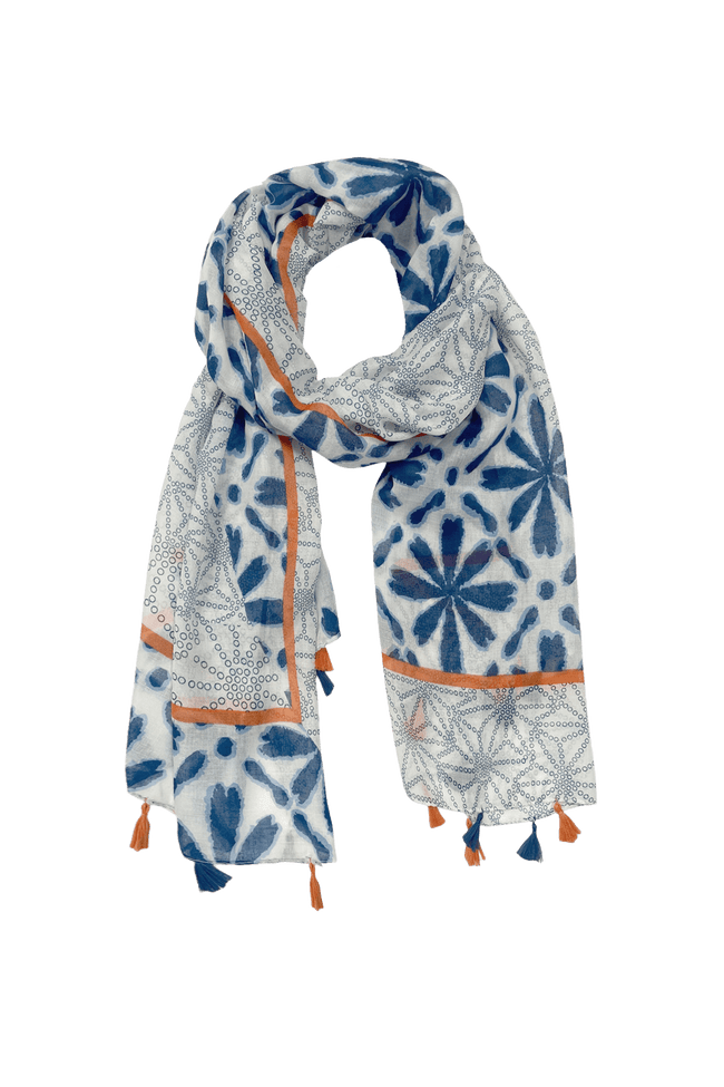 Surfrider Ocean Blue Print Scarf Wrap Sarong - Subtle Luxury