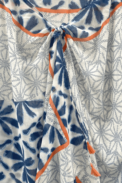 Surfrider Ocean Blue Print Scarf Wrap Sarong - Subtle Luxury