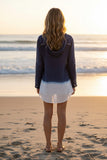 Odette 100% Natural Cotton Hoodie in Pigment Dip Dye and Shibori Pattern