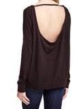 Tencil ™ Cashmere Blend Drape Back Crop Crewneck Sweater - Subtle Luxury