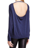 Tencil ™ Cashmere Blend Drape Back Crop Crewneck Sweater - Subtle Luxury