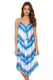 Through the Horizon Stripe Print in Sundress Coverup - Subtle Luxury