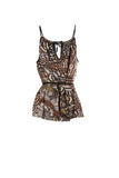 Tie Back Halter Top in Silk Prints - Subtle Luxury