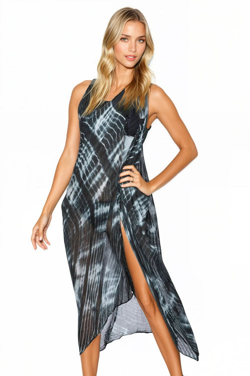 Tie Dye Trippin in Black Multi - Wear Coverup - Subtle Luxury