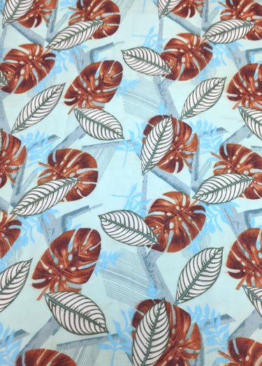 Tiki Hut MInt Coco Print Scarf Wrap Sarong - Subtle Luxury