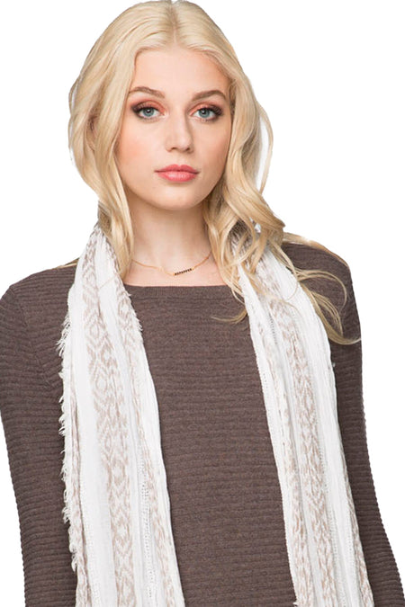 Twilight Scarf in Jacquard Fabric Charcoal