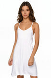 V - Neck Knit Slip Dress with Mesh Lace Detail - Subtle Luxury