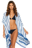 Wonderwall Stripe Border Print Kimono Wrap - Subtle Luxury
