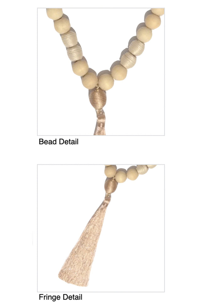 Wooden Beads Tassel Necklace - Subtle Luxury