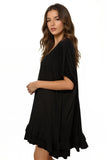 Zen Blend Cathy V - Neck Ruffle Dress - Subtle Luxury