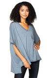 Zen Blend Luisa V - Neck Sweater Knit Poncho - Subtle Luxury