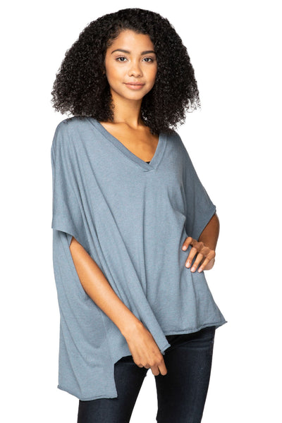 Zen Blend Luisa V - Neck Sweater Knit Poncho - Subtle Luxury