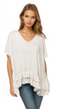 Zen Blend Nora Ruffle Tunic Sweater - Subtle Luxury