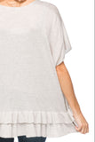 Zen Blend Nora Ruffle Tunic Sweater - Subtle Luxury