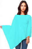 Zen Blend Poncho Sweater One Size / Pool Blue Zen Blend Sweater Knit Convertible Wrap-Scarf-Poncho