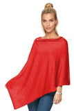 Zen Blend Poncho Sweater One Size / Tango Red Zen Blend Sweater Knit Convertible Wrap-Scarf-Poncho