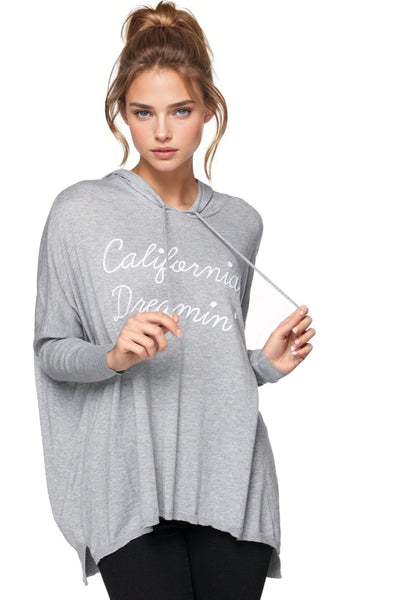 Zen Blend Sweater S/M / SW-Smoke / California Dreamin' Zen "Reese" Hoodie Pullover in California Dreamin' Embroidery