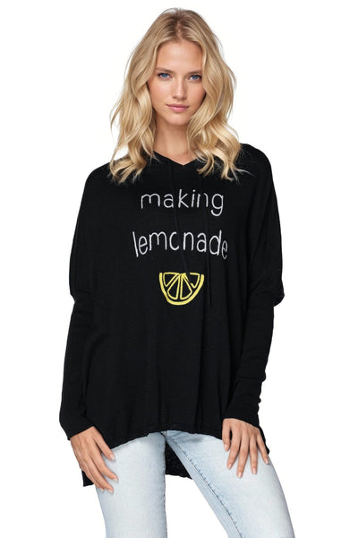 Zen Blend Sweater XS/S / MKL-Black Zen "Reese" Hoodie Pullover in Making Lemonade Embroidery