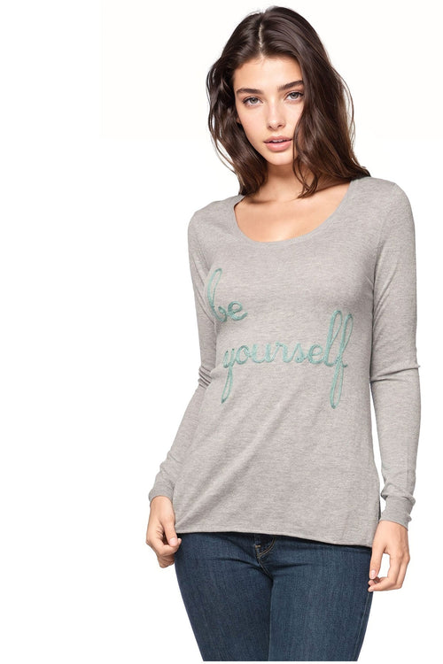 Zen Blend Sweater Zen "Cruise" Crewneck with "be yourself" Embroidery