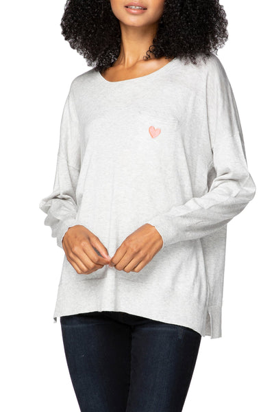 Zen Patricia Pocket Pullover with Heart Embroidery - Subtle Luxury