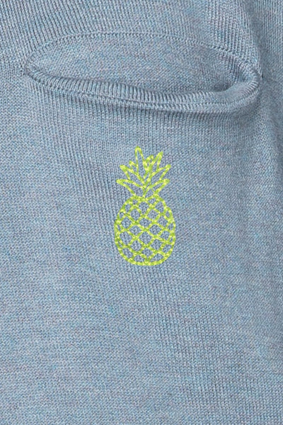 Zen Patricia Pocket Pullover with Pineapple Embroidery - Subtle Luxury